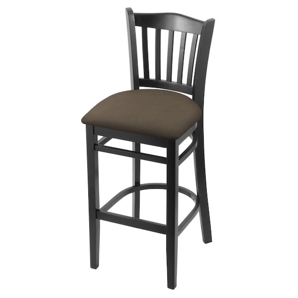 25" Counter Stool, Black Finish, Canter Earth Seat